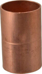 Mueller Industries - 1" Wrot Copper Pipe Coupling with Rolled Stop - C x C, Solder Joint - Eagle Tool & Supply