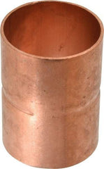 Mueller Industries - 1-1/2" Wrot Copper Pipe Coupling with Rolled Stop - C x C, Solder Joint - Eagle Tool & Supply