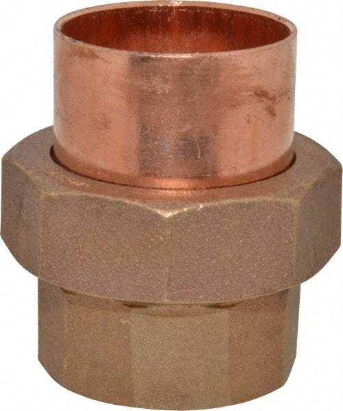 Mueller Industries - 2" Wrot Copper Pipe Union - C x C, Solder Joint - Eagle Tool & Supply