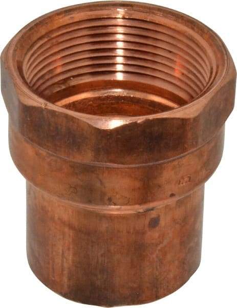 Mueller Industries - 1-1/2" Wrot Copper Pipe Adapter - C x F, Solder Joint - Eagle Tool & Supply