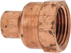 Mueller Industries - 1/4 x 3/8" Wrot Copper Pipe Adapter - C x F, Solder Joint - Eagle Tool & Supply