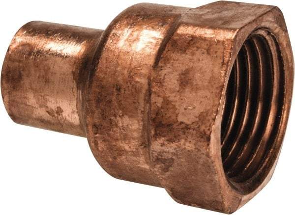 Mueller Industries - 3/8 x 1/2" Wrot Copper Pipe Adapter - C x F, Solder Joint - Eagle Tool & Supply