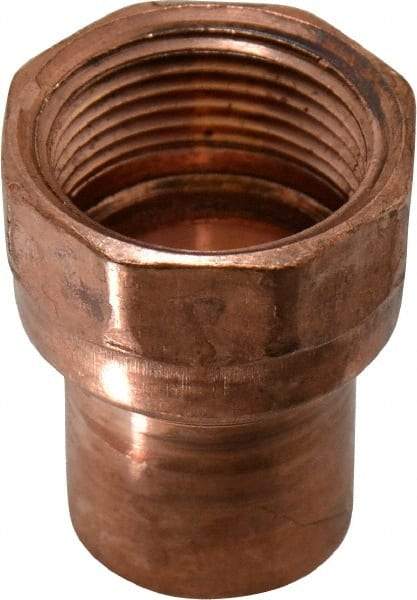 Mueller Industries - 1" Wrot Copper Pipe Adapter - FTG x F, Solder Joint - Eagle Tool & Supply