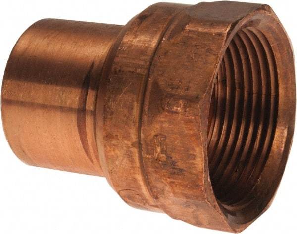 Mueller Industries - 1-1/4" Wrot Copper Pipe Adapter - FTG x F, Solder Joint - Eagle Tool & Supply