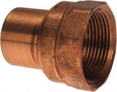 Mueller Industries - 1-1/4" Wrot Copper Pipe Adapter - FTG x F, Solder Joint - Eagle Tool & Supply