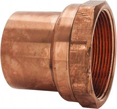 Mueller Industries - 2" Wrot Copper Pipe Adapter - FTG x F, Solder Joint - Eagle Tool & Supply