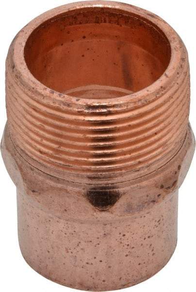 Mueller Industries - 1-1/4" Wrot Copper Pipe Adapter - C X M, Solder Joint - Eagle Tool & Supply