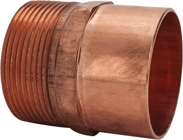 Mueller Industries - 2-1/2" Wrot Copper Pipe Adapter - C X M, Solder Joint - Eagle Tool & Supply