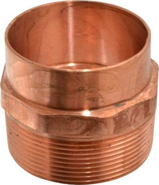 Mueller Industries - 3" Wrot Copper Pipe Adapter - C X M, Solder Joint - Eagle Tool & Supply