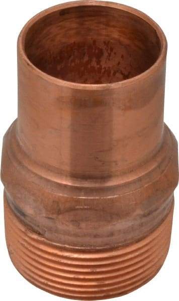 Mueller Industries - 1-1/4" Wrot Copper Pipe Adapter - FTG x M, Solder Joint - Eagle Tool & Supply