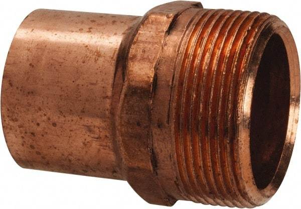 Mueller Industries - 1-1/2" Wrot Copper Pipe Adapter - FTG x M, Solder Joint - Eagle Tool & Supply