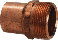 Mueller Industries - 1-1/2" Wrot Copper Pipe Adapter - FTG x M, Solder Joint - Eagle Tool & Supply