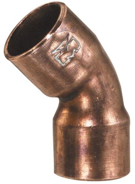 Mueller Industries - 4" Wrot Copper Pipe 45° Elbow - C x C, Solder Joint - Eagle Tool & Supply