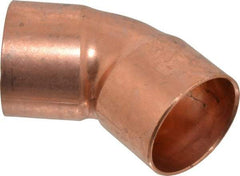 Mueller Industries - 1-1/4" Wrot Copper Pipe 45° Elbow - C x C, Solder Joint - Eagle Tool & Supply