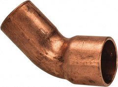 Mueller Industries - 3/8" Wrot Copper Pipe 45° Elbow - FTG x C, Solder Joint - Eagle Tool & Supply