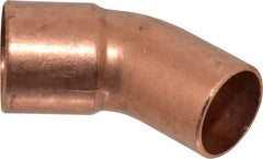 Mueller Industries - 3/4" Wrot Copper Pipe 45° Elbow - FTG x C, Solder Joint - Eagle Tool & Supply