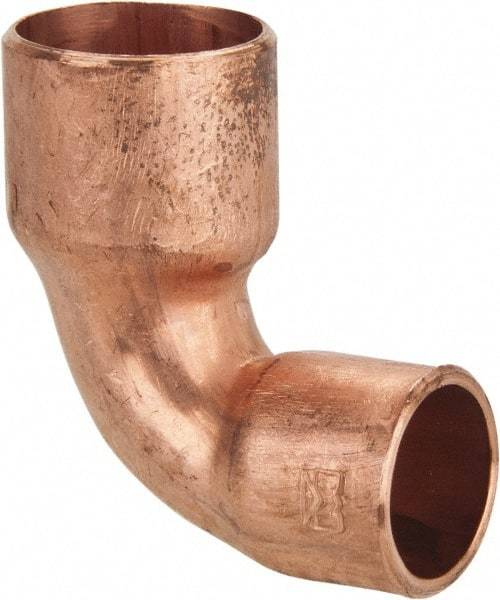 Mueller Industries - 1/2 x 3/8" Wrot Copper Pipe 90° Close Rough Elbow - C x C, Solder Joint - Eagle Tool & Supply