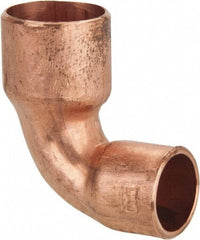 Mueller Industries - 1/2 x 3/8" Wrot Copper Pipe 90° Close Rough Elbow - C x C, Solder Joint - Eagle Tool & Supply