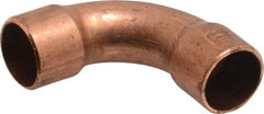 Mueller Industries - 3/8" Wrot Copper Pipe 90° Long Radius Elbow - C x C, Solder Joint - Eagle Tool & Supply