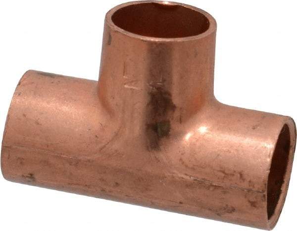 Mueller Industries - 1/4" Wrot Copper Pipe Tee - C x C x C, Solder Joint - Eagle Tool & Supply