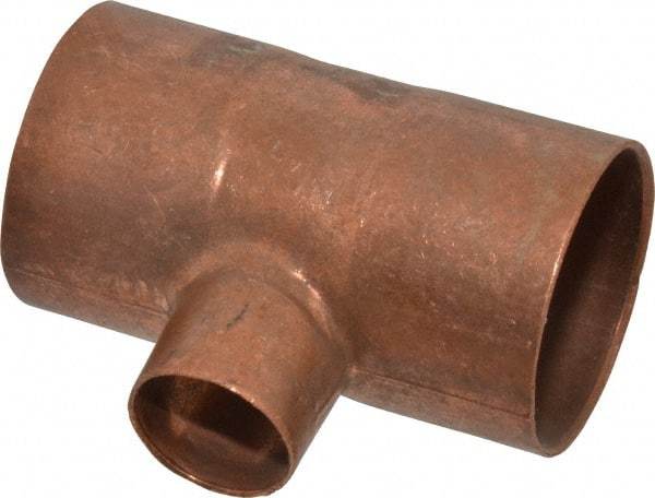 Mueller Industries - 1-1/2" Wrot Copper Pipe Tee - C x C x C, Solder Joint - Eagle Tool & Supply