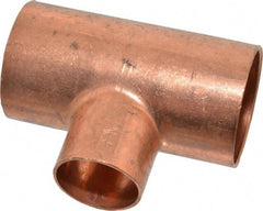 Mueller Industries - 1-1/2 x 1-1/2 x 1" Wrot Copper Pipe Tee - C x C x C, Solder Joint - Eagle Tool & Supply