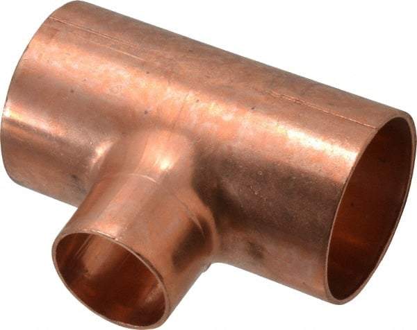 Mueller Industries - 2 x 2 x 1-1/4" Wrot Copper Pipe Tee - C x C x C, Solder Joint - Eagle Tool & Supply