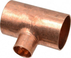 Mueller Industries - 2 x 2 x 1" Wrot Copper Pipe Tee - C x C x C, Solder Joint - Eagle Tool & Supply