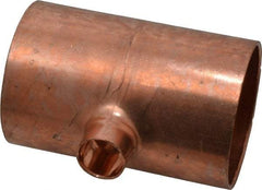 Mueller Industries - 2 x 2 x 1/2" Wrot Copper Pipe Tee - C x C x C, Solder Joint - Eagle Tool & Supply