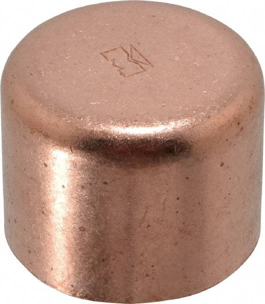 Mueller Industries - 1-1/2" Wrot Copper Pipe Tube Cap - C, Solder Joint - Eagle Tool & Supply