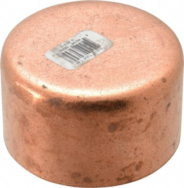 Mueller Industries - 2-1/2" Wrot Copper Pipe Tube Cap - C, Solder Joint - Eagle Tool & Supply
