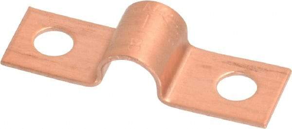 Mueller Industries - 1/4 Pipe, Copper, Pipe or Tube Strap - 2 Mounting Holes - Eagle Tool & Supply