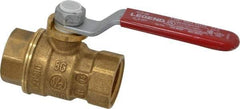 Legend Valve - 1/2" Pipe, Full Port, Brass Standard Ball Valve - Inline - One Way Flow, FNPT x FNPT Ends, Lever Handle, 600 WOG, 150 WSP - Eagle Tool & Supply