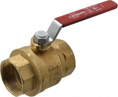 Legend Valve - 1-1/2" Pipe, Full Port, Brass Standard Ball Valve - Inline - One Way Flow, FNPT x FNPT Ends, Lever Handle, 600 WOG, 150 WSP - Eagle Tool & Supply