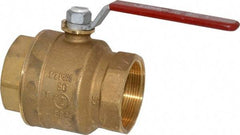 Legend Valve - 2" Pipe, Full Port, Brass Standard Ball Valve - Inline - One Way Flow, FNPT x FNPT Ends, Lever Handle, 600 WOG, 150 WSP - Eagle Tool & Supply