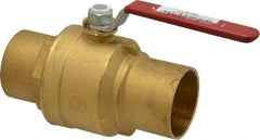 Legend Valve - 2" Pipe, Full Port, Brass Standard Ball Valve - Inline - One Way Flow, Soldered x Soldered Ends, Lever Handle, 600 WOG, 150 WSP - Eagle Tool & Supply