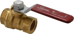 Legend Valve - 3/8" Pipe, Full Port, Brass Standard Ball Valve - Inline - One Way Flow, FNPT x FNPT Ends, Lever Handle, 600 WOG, 150 WSP - Eagle Tool & Supply