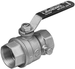Legend Valve - 1" Pipe, Full Port, Brass Standard Ball Valve - Inline - One Way Flow, FNPT x FNPT Ends, Lever Handle, 500 WOG - Eagle Tool & Supply