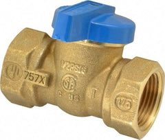 Legend Valve - 3/4" Pipe, Brass, Straight without Side Tap, Gas Ball Valve - 175 psi WOG Rating, Wedge Handle, FNPT x FNPT End Connections, 1 Piece - Eagle Tool & Supply