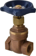Legend Valve - 1/4" Pipe, Threaded Bronze Solid Wedge Stem Gate Valve - 200 WOG, 125 WSP, Screw-In Bonnet - Eagle Tool & Supply
