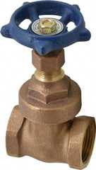 Legend Valve - 3/4" Pipe, Threaded Bronze Solid Wedge Stem Gate Valve - 200 WOG, 125 WSP, Screw Over Bonnet - Eagle Tool & Supply