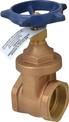 Legend Valve - 2" Pipe, Threaded Bronze Solid Wedge Stem Gate Valve - 200 WOG, 125 WSP, Screw Over Bonnet - Eagle Tool & Supply