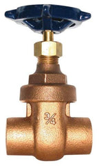 Legend Valve - 1-1/2" Pipe, Soldered Bronze Solid Wedge Stem Gate Valve - 200 WOG, 125 WSP, Screw Over Bonnet - Eagle Tool & Supply