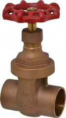 Legend Valve - 1-1/4" Pipe, Soldered Bronze Solid Wedge Stem Gate Valve - 200 WOG, 125 WSP, Screw Over Bonnet - Eagle Tool & Supply