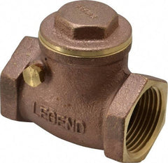 Legend Valve - 1" Brass Check Valve - Inline, FNPT x FNPT, 200 WOG - Eagle Tool & Supply