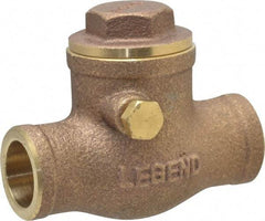 Legend Valve - 1/2" Brass Check Valve - Soldered x Soldered, 200 WOG - Eagle Tool & Supply