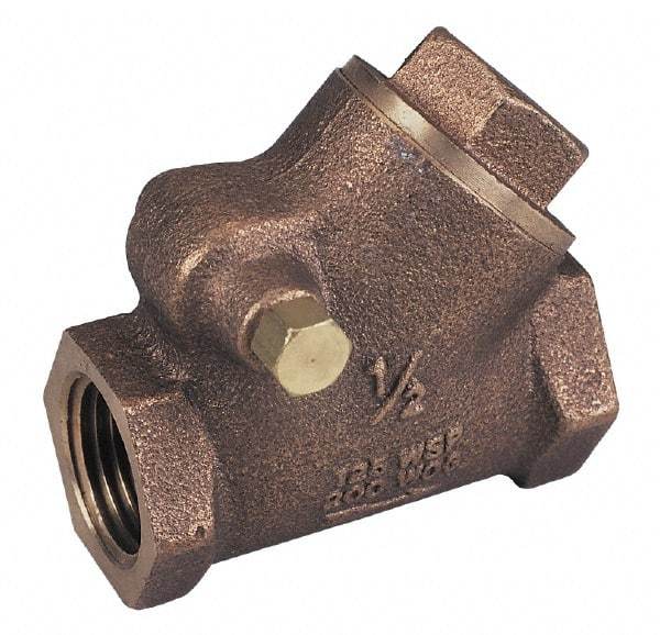 Legend Valve - 1-1/4" Bronze Check Valve - Y-Pattern, FNPT x FNPT, 300 WOG - Eagle Tool & Supply