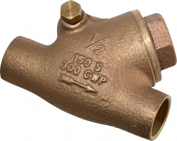 Legend Valve - 1/2" Bronze Check Valve - Y-Pattern, Soldered x Soldered, 300 WOG - Eagle Tool & Supply