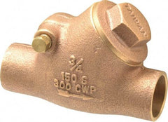 Legend Valve - 3/4" Bronze Check Valve - Y-Pattern, Soldered x Soldered, 300 WOG - Eagle Tool & Supply