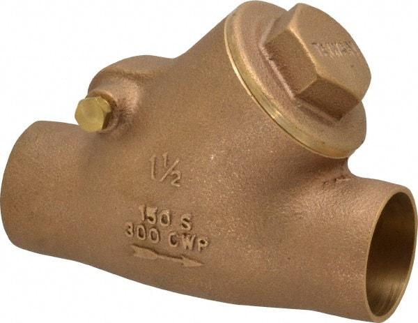 Legend Valve - 1-1/2" Bronze Check Valve - Y-Pattern, Soldered x Soldered, 300 WOG - Eagle Tool & Supply